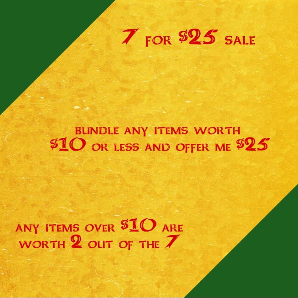 7 for $25 sale 🧡